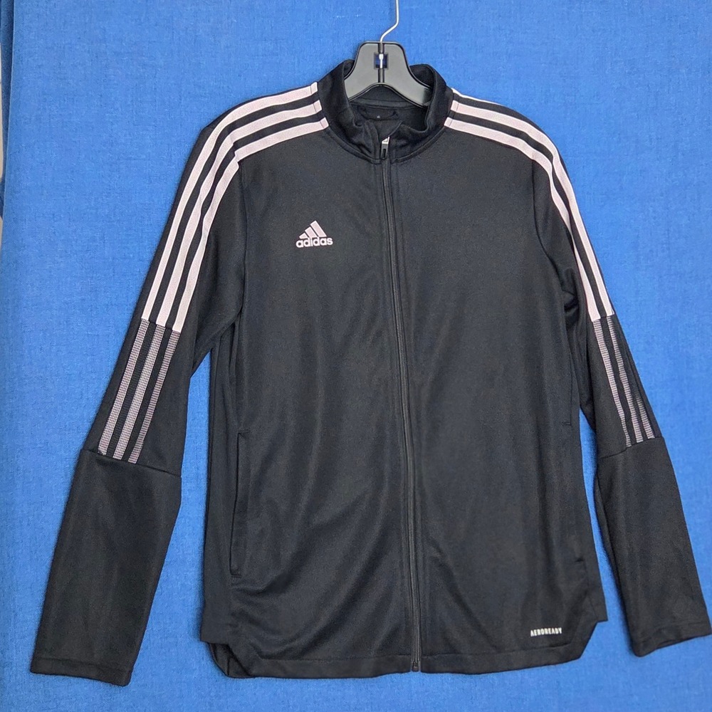 adidas Womens Tiro 21 Track Jacket Black Light Pink Size Medium